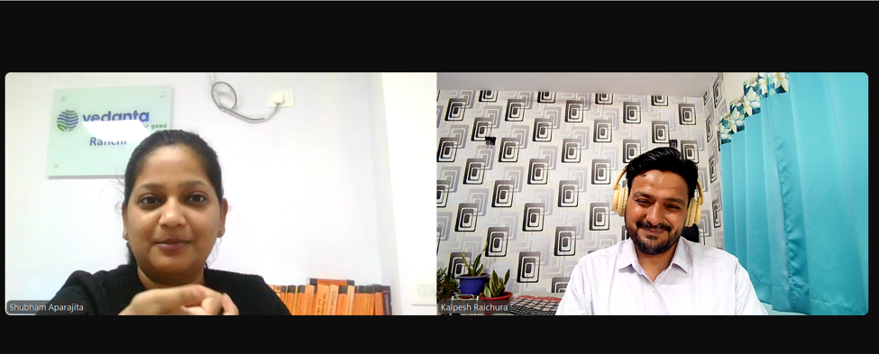 An ESL Steel leader in an online conversation with Kalpesh Raichura